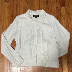 New Nicole Miller White Linen Jacket
